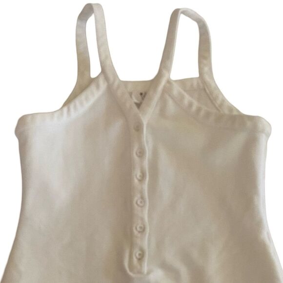 Six.Crisp.Days Nasty Gal Knit Button Down Bodysuit White Size Medium - Picture 3 of 6